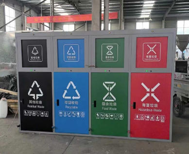 鋼制四分類垃圾桶：鍍鋅工藝賦能環保基礎建設，實用主義引領分類新潮流